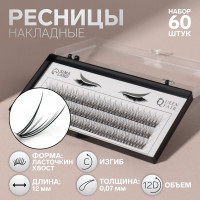 Ресницы накладные пучки 12D Ласточкин хвост набор 60 шт