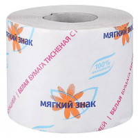 Туалетная бумага Мягкий знак однослойная 1 рулон