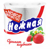 Туалетная бумага двухслойная Аромат клубники 4шт